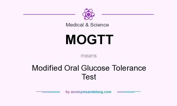 What does MOGTT mean? It stands for Modified Oral Glucose Tolerance Test