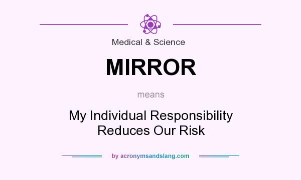 What does MIRROR mean? It stands for My Individual Responsibility Reduces Our Risk