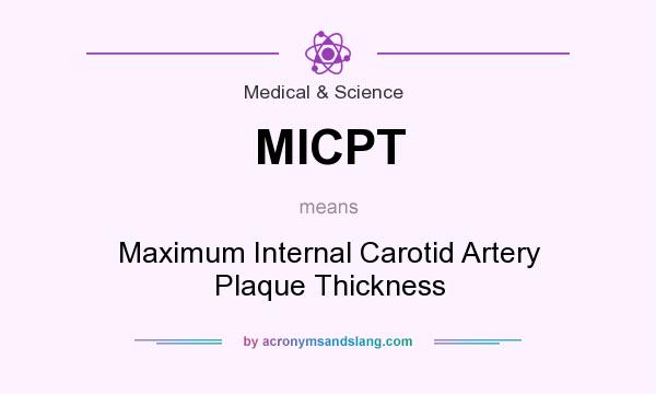 What does MICPT mean? It stands for Maximum Internal Carotid Artery Plaque Thickness