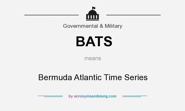 What does BATS mean? It stands for Bermuda Atlantic Time Series