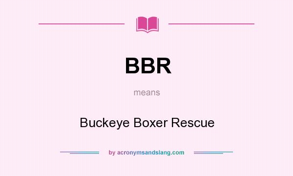 What does BBR mean? It stands for Buckeye Boxer Rescue