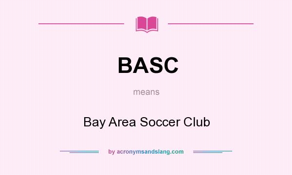 What does BASC mean? It stands for Bay Area Soccer Club