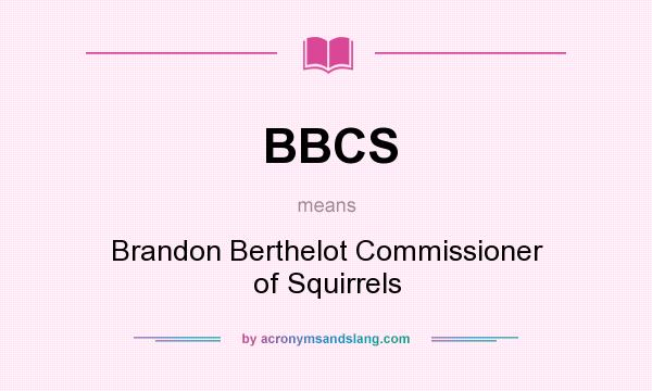 What does BBCS mean? It stands for Brandon Berthelot Commissioner of Squirrels