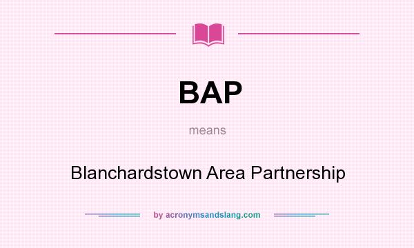 What does BAP mean? It stands for Blanchardstown Area Partnership