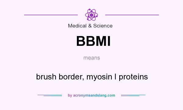 What does BBMI mean? It stands for brush border, myosin I proteins