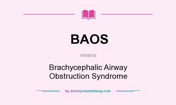 What does BAOS mean? It stands for Brachycephalic Airway Obstruction Syndrome