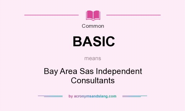 What does BASIC mean? It stands for Bay Area Sas Independent Consultants