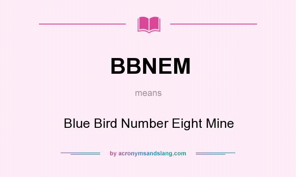 What does BBNEM mean? It stands for Blue Bird Number Eight Mine