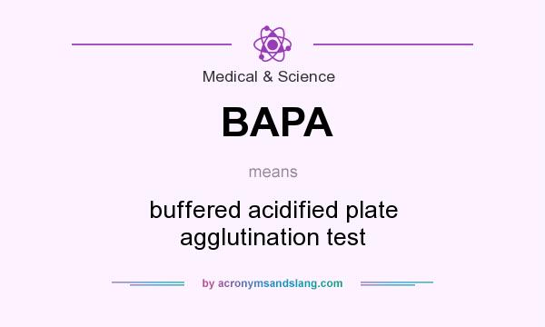 What does BAPA mean? It stands for buffered acidified plate agglutination test