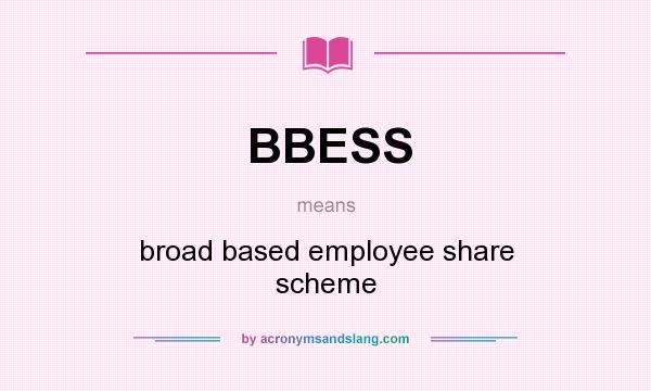 What does BBESS mean? It stands for broad based employee share scheme