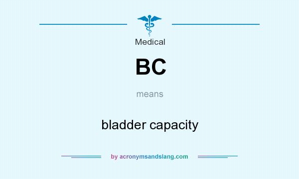 What does BC mean? It stands for bladder capacity