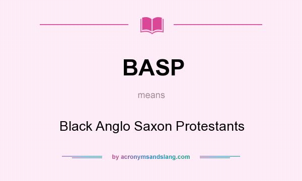 What does BASP mean? It stands for Black Anglo Saxon Protestants