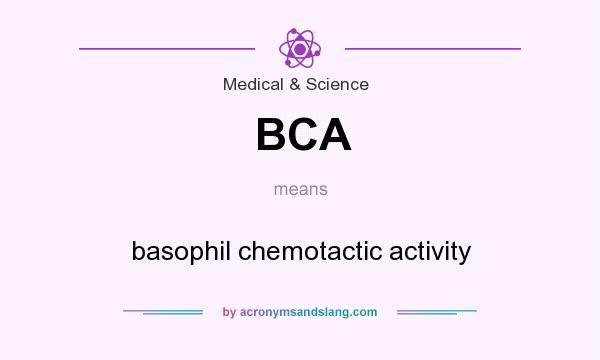 What does BCA mean? It stands for basophil chemotactic activity