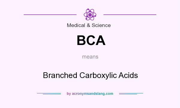 What does BCA mean? It stands for Branched Carboxylic Acids