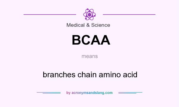 What does BCAA mean? It stands for branches chain amino acid