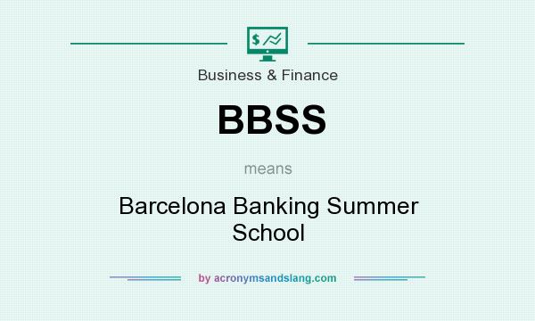 What does BBSS mean? It stands for Barcelona Banking Summer School
