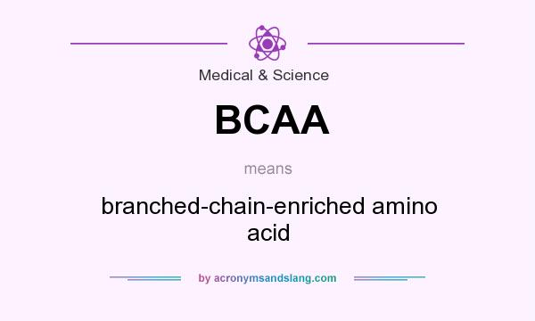 What does BCAA mean? It stands for branched-chain-enriched amino acid