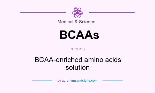 What does BCAAs mean? It stands for BCAA-enriched amino acids solution