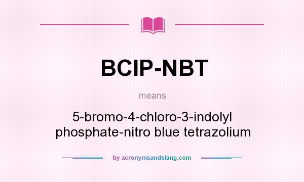What does BCIP-NBT mean? It stands for 5-bromo-4-chloro-3-indolyl phosphate-nitro blue tetrazolium