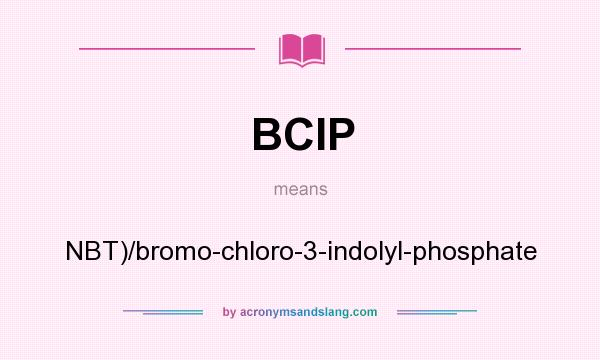 What does BCIP mean? It stands for NBT)/bromo-chloro-3-indolyl-phosphate