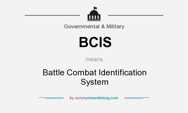 What does BCIS mean? It stands for Battle Combat Identification System