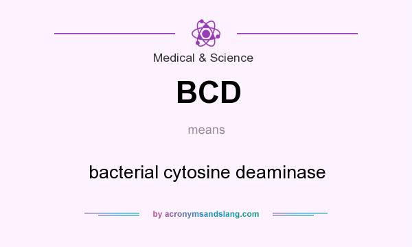 What does BCD mean? It stands for bacterial cytosine deaminase