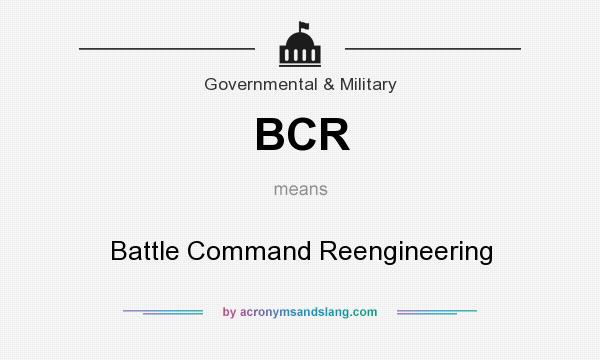 What does BCR mean? It stands for Battle Command Reengineering