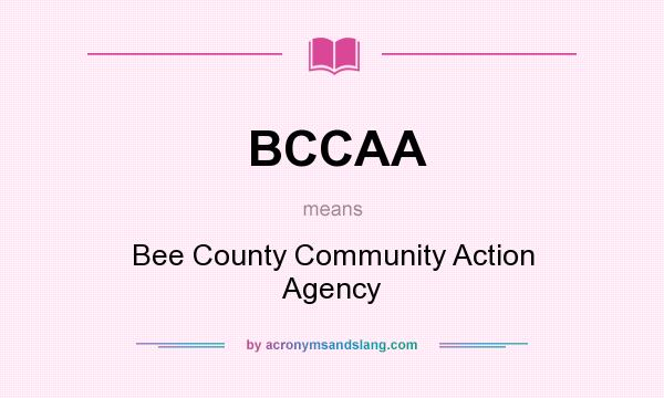 What does BCCAA mean? It stands for Bee County Community Action Agency