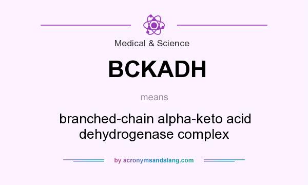 What does BCKADH mean? It stands for branched-chain alpha-keto acid dehydrogenase complex