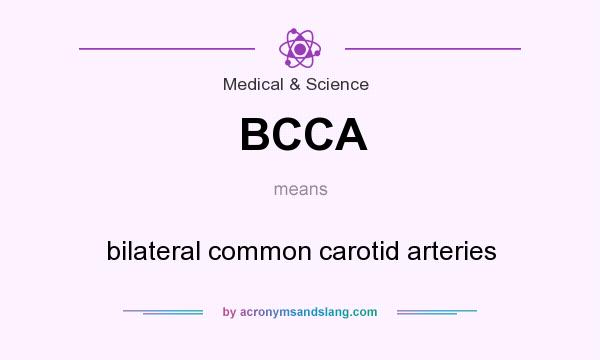 What does BCCA mean? It stands for bilateral common carotid arteries
