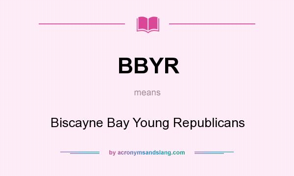 What does BBYR mean? It stands for Biscayne Bay Young Republicans