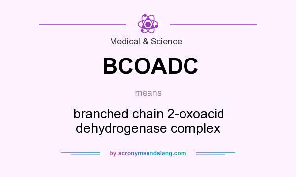 What does BCOADC mean? It stands for branched chain 2-oxoacid dehydrogenase complex