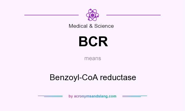 What does BCR mean? It stands for Benzoyl-CoA reductase
