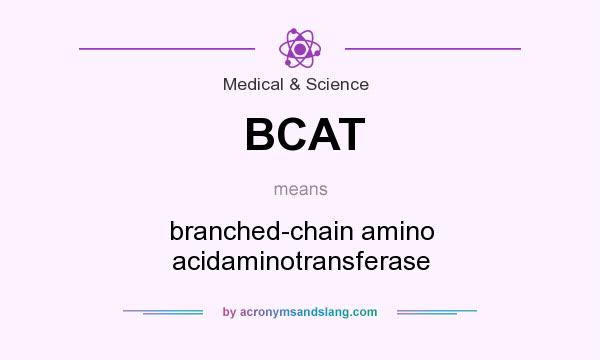 What does BCAT mean? It stands for branched-chain amino acidaminotransferase