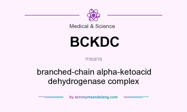 What does BCKDC mean? It stands for branched-chain alpha-ketoacid dehydrogenase complex