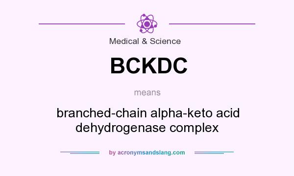 What does BCKDC mean? It stands for branched-chain alpha-keto acid dehydrogenase complex