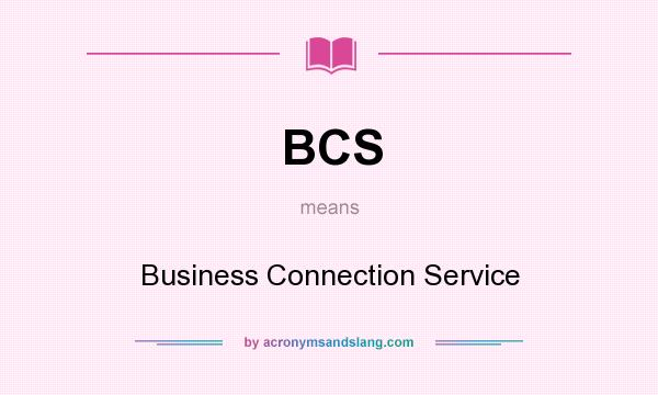 What does BCS mean? It stands for Business Connection Service