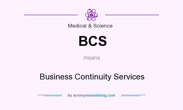 What does BCS mean? It stands for Business Continuity Services