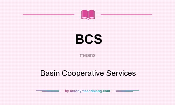 What does BCS mean? It stands for Basin Cooperative Services