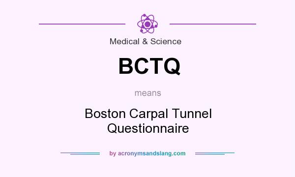 What does BCTQ mean? It stands for Boston Carpal Tunnel Questionnaire