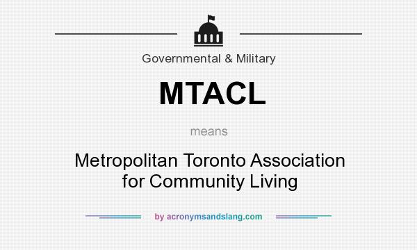 What does MTACL mean? It stands for Metropolitan Toronto Association for Community Living