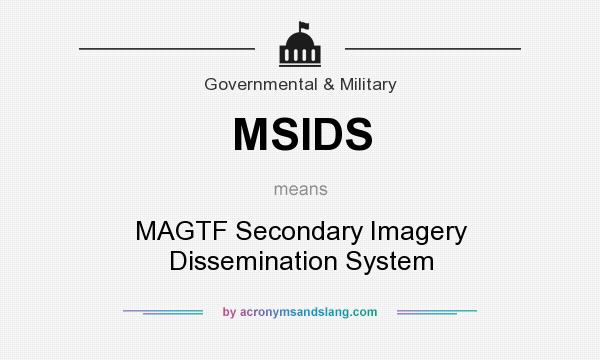 What does MSIDS mean? It stands for MAGTF Secondary Imagery Dissemination System