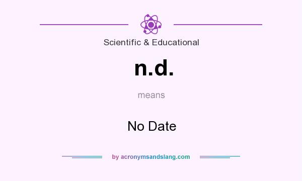 What does n.d. mean? It stands for No Date