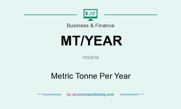 What does MT/YEAR mean? It stands for Metric Tonne Per Year