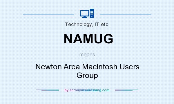 What does NAMUG mean? It stands for Newton Area Macintosh Users Group
