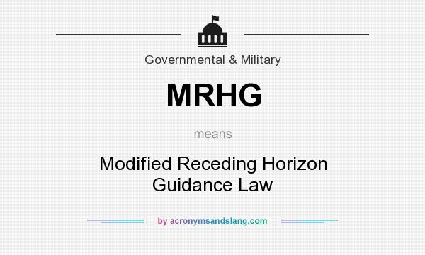 What does MRHG mean? It stands for Modified Receding Horizon Guidance Law