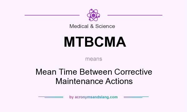 What does MTBCMA mean? It stands for Mean Time Between Corrective Maintenance Actions