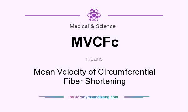 What does MVCFc mean? It stands for Mean Velocity of Circumferential Fiber Shortening