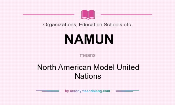What does NAMUN mean? It stands for North American Model United Nations