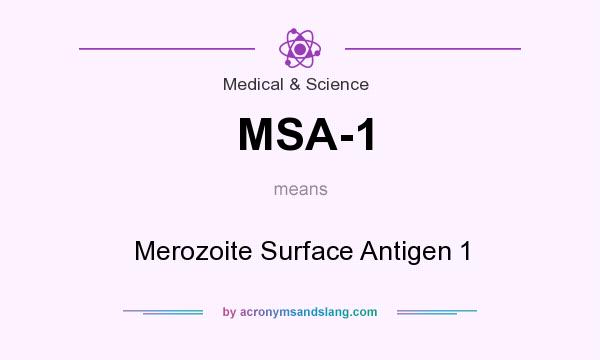 What does MSA-1 mean? It stands for Merozoite Surface Antigen 1
